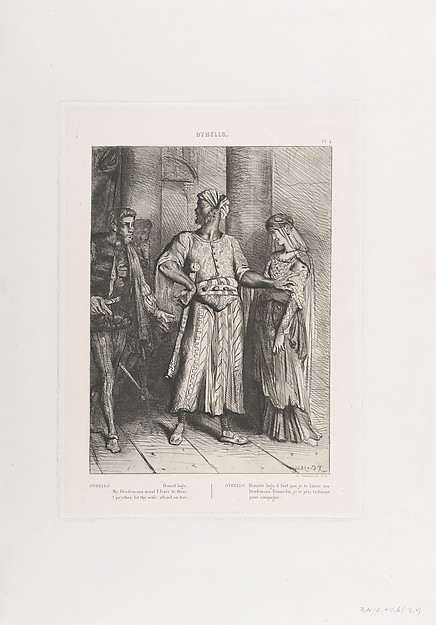 "Honest Iago, my Desdemona must I leave to thee": plate 4 from Othello (Act 1, Scene 3)