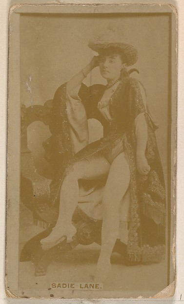 Sadie Lane, from the Actresses series (N245) issued by Kinney Brothers to promote Sweet Caporal Cigarettes