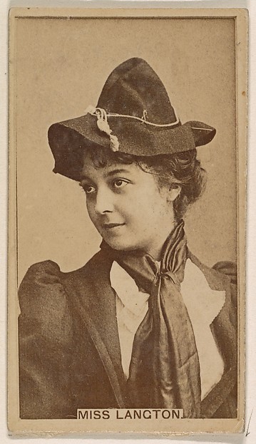 Miss Langton, from the Actresses series (N245) issued by Kinney Brothers to promote Sweet Caporal Cigarettes