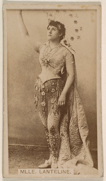Mlle. Lanteline, from the Actresses series (N245) issued by Kinney Brothers to promote Sweet Caporal Cigarettes
