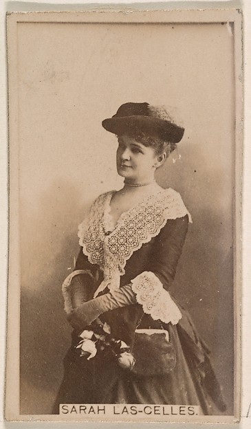 Sarah Las-Gelles, from the Actresses series (N245) issued by Kinney Brothers to promote Sweet Caporal Cigarettes