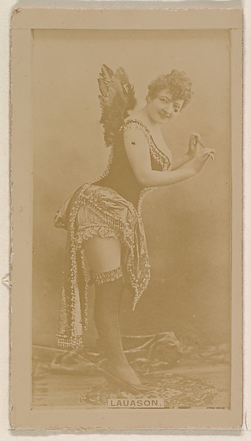 Miss Lauason, from the Actresses series (N245) issued by Kinney Brothers to promote Sweet Caporal Cigarettes