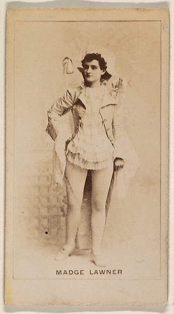 Madge Lawner, from the Actresses series (N245) issued by Kinney Brothers to promote Sweet Caporal Cigarettes