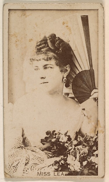 Miss Lea, from the Actresses series (N245) issued by Kinney Brothers to promote Sweet Caporal Cigarettes