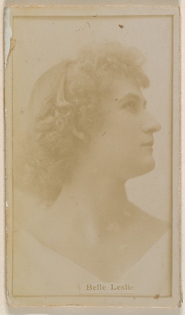 Belle Leslie, from the Actresses series (N245) issued by Kinney Brothers to promote Sweet Caporal Cigarettes