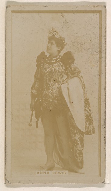 Anna Lewis, from the Actresses series (N245) issued by Kinney Brothers to promote Sweet Caporal Cigarettes