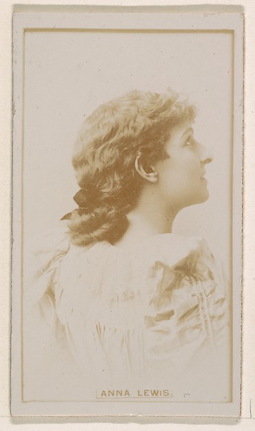 Anna Lewis, from the Actresses series (N245) issued by Kinney Brothers to promote Sweet Caporal Cigarettes