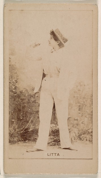 Litta, from the Actresses series (N245) issued by Kinney Brothers to promote Sweet Caporal Cigarettes