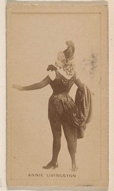 Annie Livingston, from the Actresses series (N245) issued by Kinney Brothers to promote Sweet Caporal Cigarettes