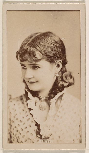 Lotta, from the Actresses series (N245) issued by Kinney Brothers to promote Sweet Caporal Cigarettes