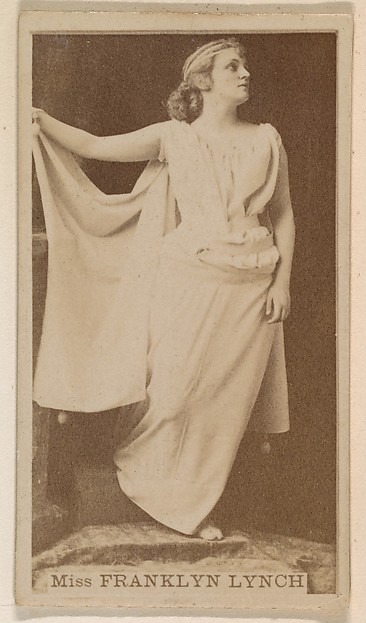 Miss Franklyn Lynch, from the Actresses series (N245) issued by Kinney Brothers to promote Sweet Caporal Cigarettes
