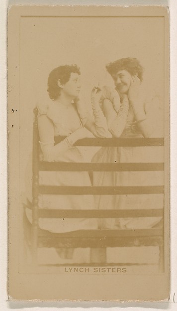 Lynch Sisters, from the Actresses series (N245) issued by Kinney Brothers to promote Sweet Caporal Cigarettes