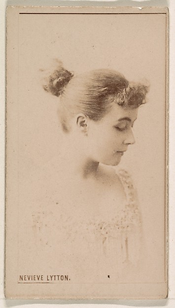 Nevieve Lytton, from the Actresses series (N245) issued by Kinney Brothers to promote Sweet Caporal Cigarettes