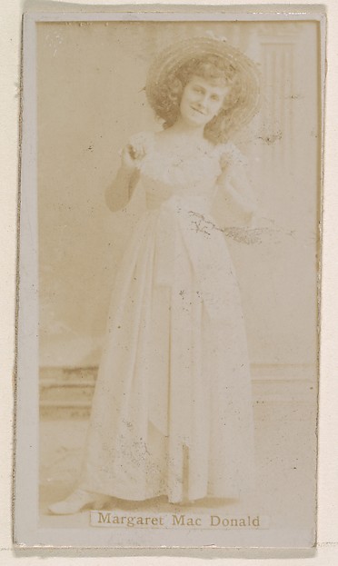 Margaret MacDonald, from the Actresses series (N245) issued by Kinney Brothers to promote Sweet Caporal Cigarettes
