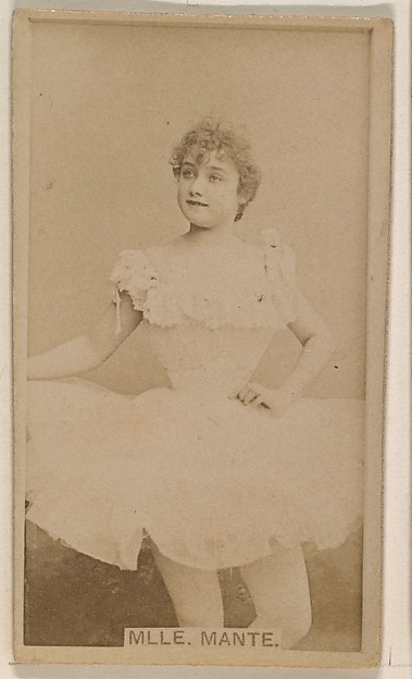 Mlle. Mante, from the Actresses series (N245) issued by Kinney Brothers to promote Sweet Caporal Cigarettes