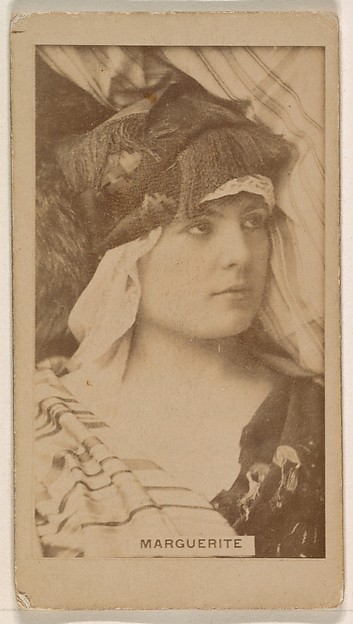 Miss Marguerite, from the Actresses series (N245) issued by Kinney Brothers to promote Sweet Caporal Cigarettes