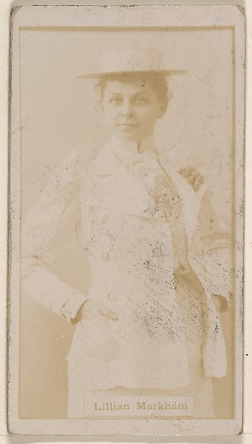 Lillian Markham, from the Actresses series (N245) issued by Kinney Brothers to promote Sweet Caporal Cigarettes