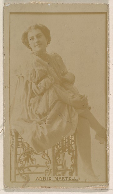Annie Martell, from the Actresses series (N245) issued by Kinney Brothers to promote Sweet Caporal Cigarettes