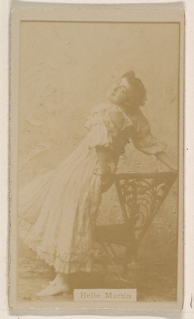 Belle Martin, from the Actresses series (N245) issued by Kinney Brothers to promote Sweet Caporal Cigarettes