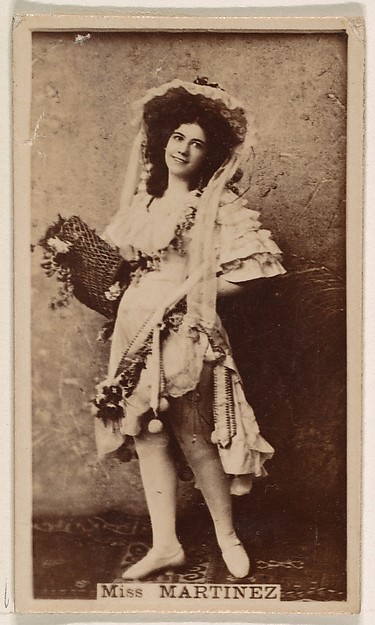 Miss Martinez, from the Actresses series (N245) issued by Kinney Brothers to promote Sweet Caporal Cigarettes