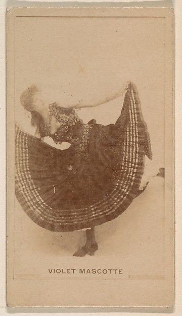 Violet Mascotte, from the Actresses series (N245) issued by Kinney Brothers to promote Sweet Caporal Cigarettes