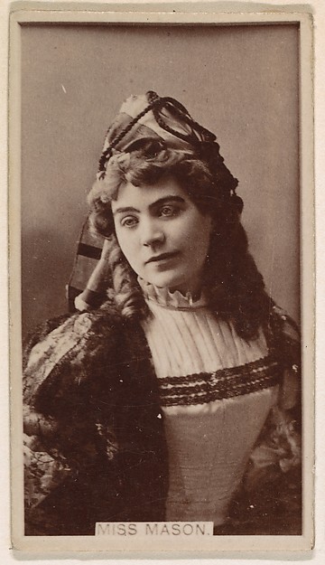 Miss Mason, from the Actresses series (N245) issued by Kinney Brothers to promote Sweet Caporal Cigarettes