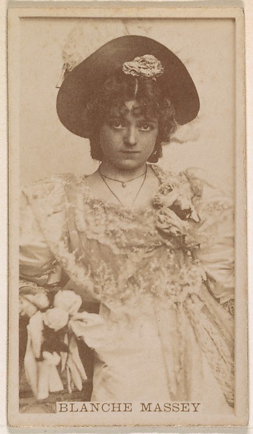 Blanche Massey, from the Actresses series (N245) issued by Kinney Brothers to promote Sweet Caporal Cigarettes