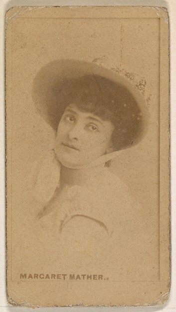 Margaret Mather, from the Actresses series (N245) issued by Kinney Brothers to promote Sweet Caporal Cigarettes