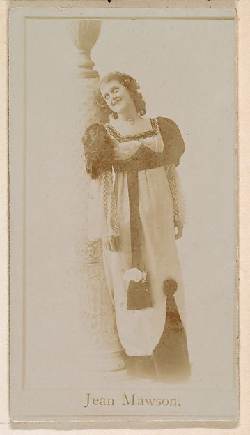 Jean Mawson, from the Actresses series (N245) issued by Kinney Brothers to promote Sweet Caporal Cigarettes