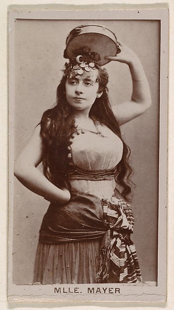 Mlle. Mayer, from the Actresses series (N245) issued by Kinney Brothers to promote Sweet Caporal Cigarettes