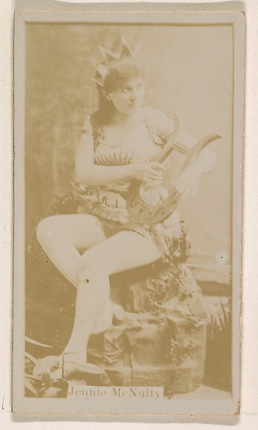 Jennie McNulty, from the Actresses series (N245) issued by Kinney Brothers to promote Sweet Caporal Cigarettes