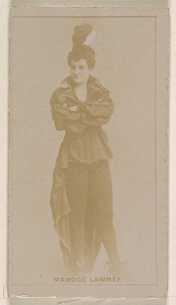 Madge Lawner, from the Actresses series (N245) issued by Kinney Brothers to promote Sweet Caporal Cigarettes