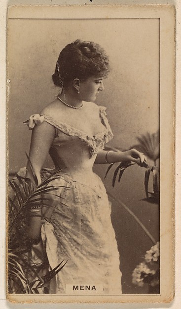 Mena, from the Actresses series (N245) issued by Kinney Brothers to promote Sweet Caporal Cigarettes
