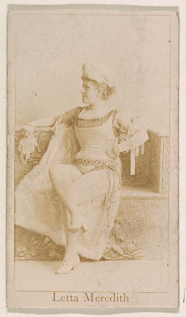 Letta Meredith, from the Actresses series (N245) issued by Kinney Brothers to promote Sweet Caporal Cigarettes
