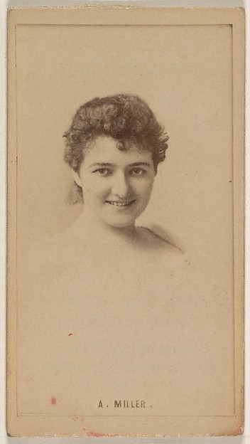 Agnes Miller, from the Actresses series (N245) issued by Kinney Brothers to promote Sweet Caporal Cigarettes