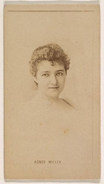 Agnes Miller, from the Actresses series (N245) issued by Kinney Brothers to promote Sweet Caporal Cigarettes
