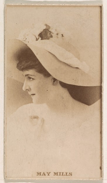 May Mills, from the Actresses series (N245) issued by Kinney Brothers to promote Sweet Caporal Cigarettes