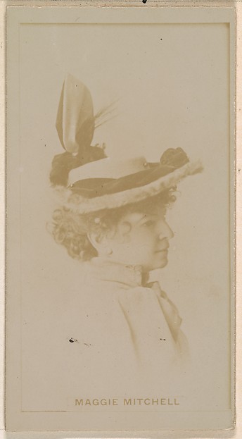 Maggie Mitchell, from the Actresses series (N245) issued by Kinney Brothers to promote Sweet Caporal Cigarettes