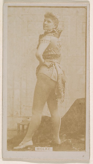 Miss Molke, from the Actresses series (N245) issued by Kinney Brothers to promote Sweet Caporal Cigarettes