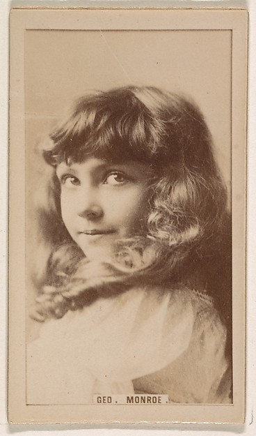 Geo. Monroe, from the Actresses series (N245) issued by Kinney Brothers to promote Sweet Caporal Cigarettes