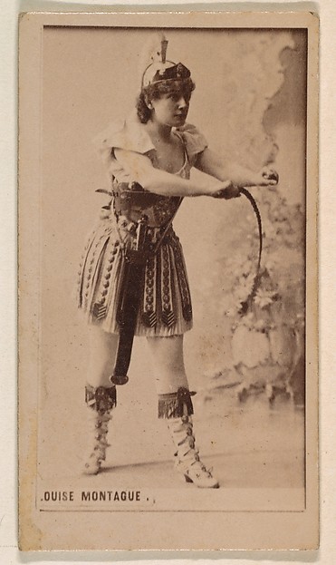 Louise Montague, from the Actresses series (N245) issued by Kinney Brothers to promote Sweet Caporal Cigarettes