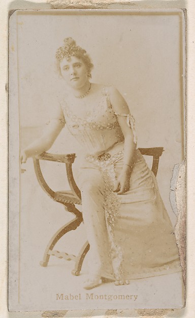 Mabel Montgomery, from the Actresses series (N245) issued by Kinney Brothers to promote Sweet Caporal Cigarettes