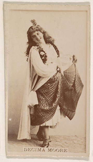 Decima Moore, from the Actresses series (N245) issued by Kinney Brothers to promote Sweet Caporal Cigarettes