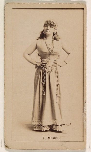 Laura Moore, from the Actresses series (N245) issued by Kinney Brothers to promote Sweet Caporal Cigarettes