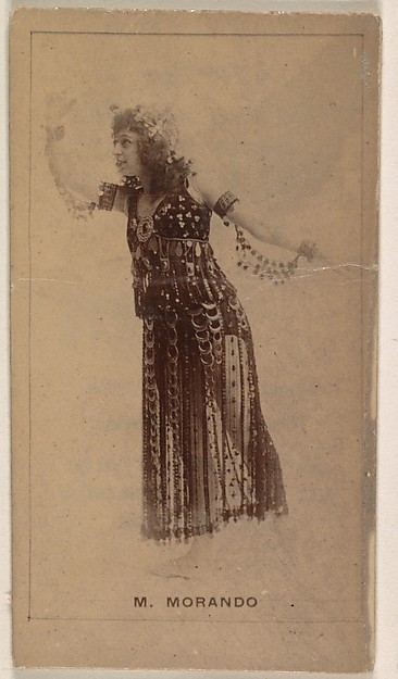 M. Morando, from the Actresses series (N245) issued by Kinney Brothers to promote Sweet Caporal Cigarettes