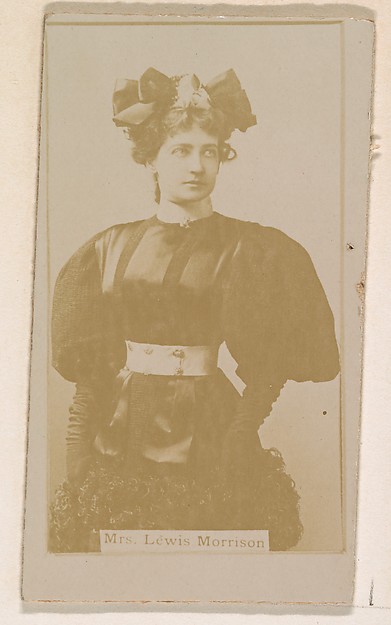 Mrs. Lewis Morrison, from the Actresses series (N245) issued by Kinney Brothers to promote Sweet Caporal Cigarettes