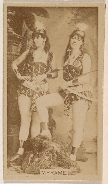 Miss Myrame, from the Actresses series (N245) issued by Kinney Brothers to promote Sweet Caporal Cigarettes