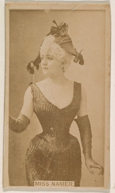 Miss Namer, from the Actresses series (N245) issued by Kinney Brothers to promote Sweet Caporal Cigarettes