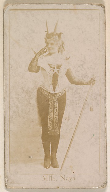Mlle. Naya, from the Actresses series (N245) issued by Kinney Brothers to promote Sweet Caporal Cigarettes
