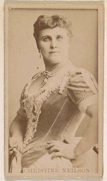 Christine Neilson, from the Actresses series (N245) issued by Kinney Brothers to promote Sweet Caporal Cigarettes